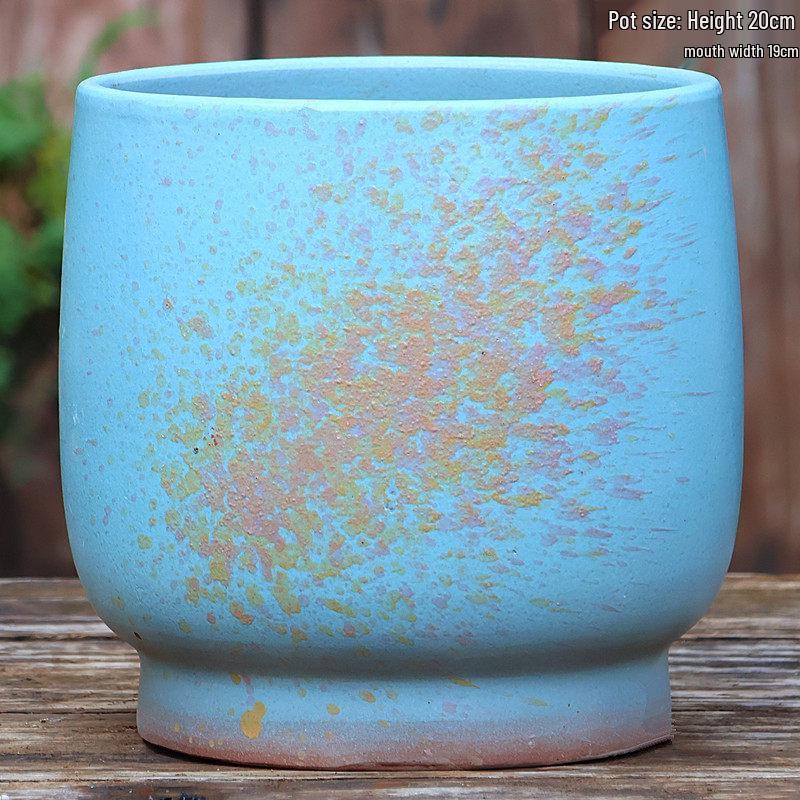 Stor Keramikkruka för Heminredning: Grov keramik för spindelväxt, gullranka, suckulenter och paradisfågelblomma. Perfekt för gröna växter och blommor.