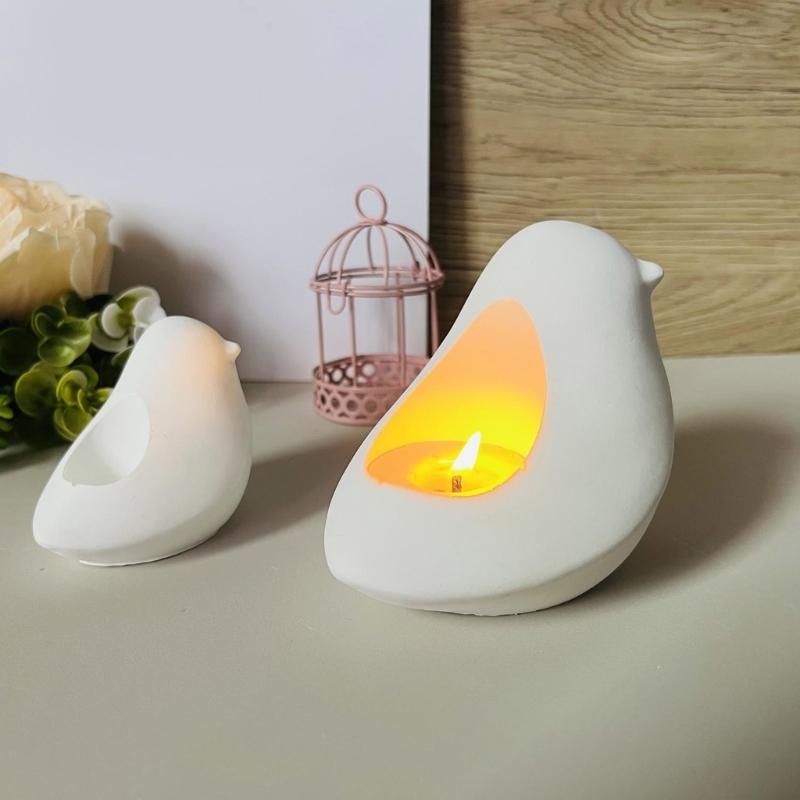 Flexible Silicone Mold for Making Decorative Candle Stand Bird Shaped Candlestick Mould Wedding Decoration Mold