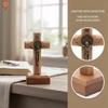 1Pc Wooden Standing Cross Small Home Decor Jesu Figurine For Party Housewarming Wedding Gift Bookshelf Cabinet Ornaments