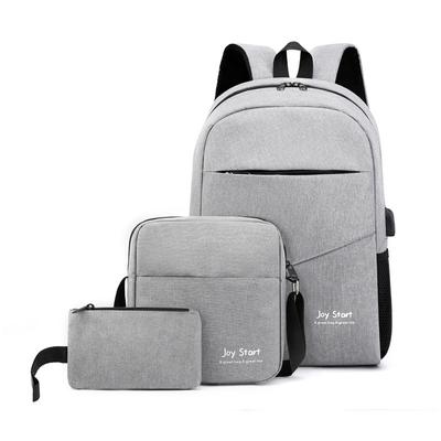 Zaino da uomo leggero da lavoro in tre pezzi per pendolari Zaino alla moda Borsa da scuola per il tempo libero Borsa per computer Zaino alla moda di grande capacità