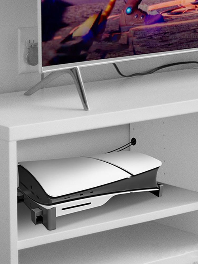 Suport Orizontal cu Pad-uri Anti-Alunecare Suport de Afișare Economisire Spațiu Suport Lateral de Bază pentru Playstation 5 Slim Ediție Disc & Digitală