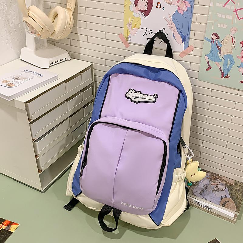 Schoolbag Large Capacity Junior High School Student School Bag Girl ins Wind Japanese Backpack Tide Simple Versatile Travel Backpack