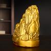Lucky Brass Mount Tai Guardian Stone Ornament for Home Living Room Decor