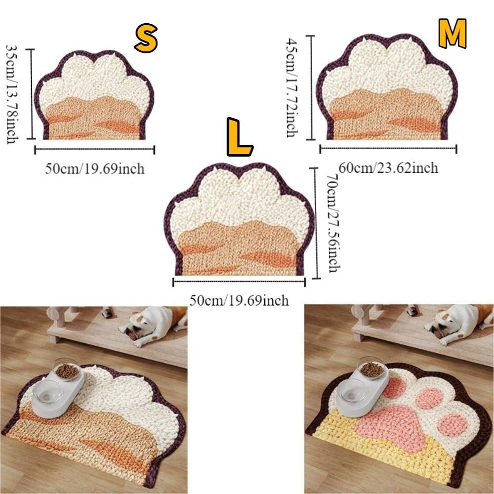 Anti-Slip Pet Feeding Mat Wear Resistant Cat Dining Mat Doormat Dog Drinking Pad  Outdoor