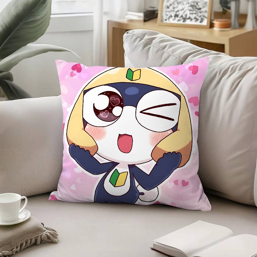 Keroro Sgt. Frog Throw Pillow Covers Pattern Cushion Cover Suitable For Sofa Bedroom Car Pillow Cover