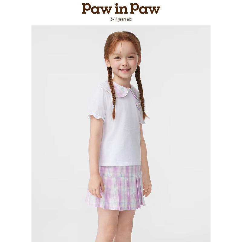 PawinPaw Girls  Cartoon Bear Short-Sleeve Set 120