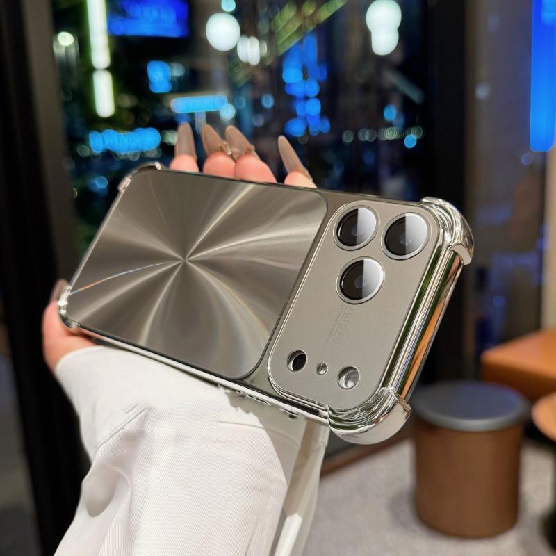 Shockproof Air Cushion Phone Case IPhone 17 Pro Max 16 With Laser Etched Electroplated Finish Anti-Slip Grip
