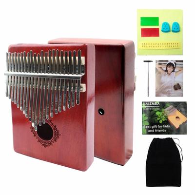 17 tuş Kalimba Başparmak Piyano Enstrümanı Parmak Mbira Maun Ağacı ve 21 Tuş