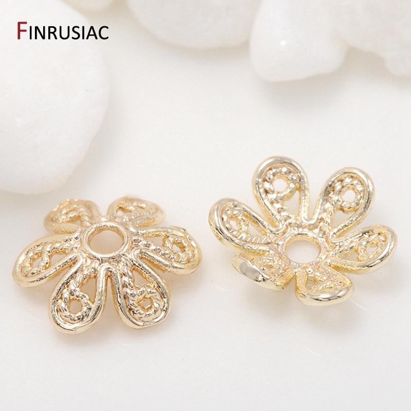 4 Types 8mm/6mm Flower Bead Caps Handmade DIY Jewelry Findings Beads End Cap Accessories Jewellery Making Supplies