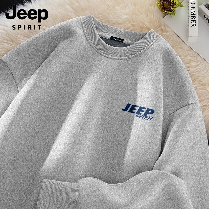 

JEEP SPIRIT Men s Heavyweight Fleece Lined Crew Neck Sweatshirt XL