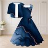 Women Plus Size Printed Two Piece Set Square Neck Sleeveless Tie Waist Flared Dress Short Sleeve Cropped Shrug