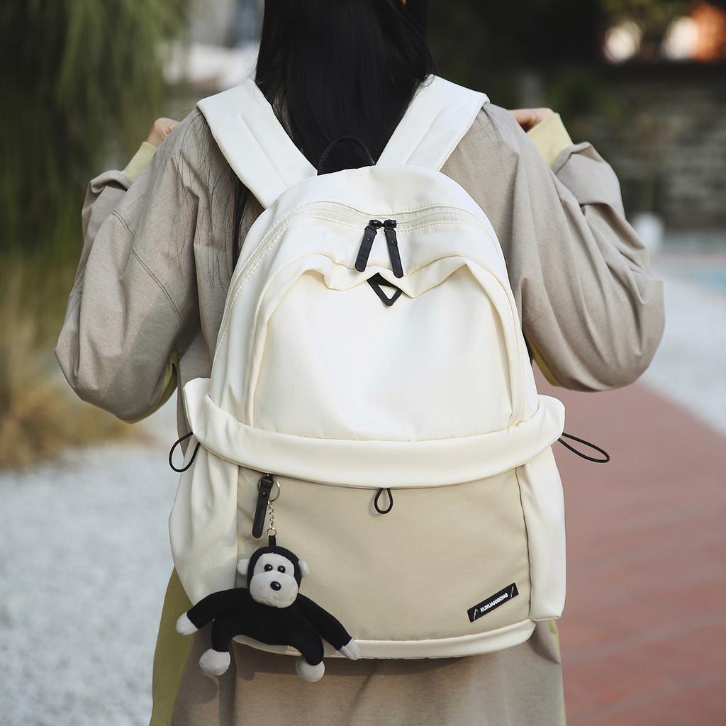 Schoolbag Simple Backpack Unisex Large Capacity Lightweight Student School Bag Leisure Travel Backpack Fashion Computer Backpack