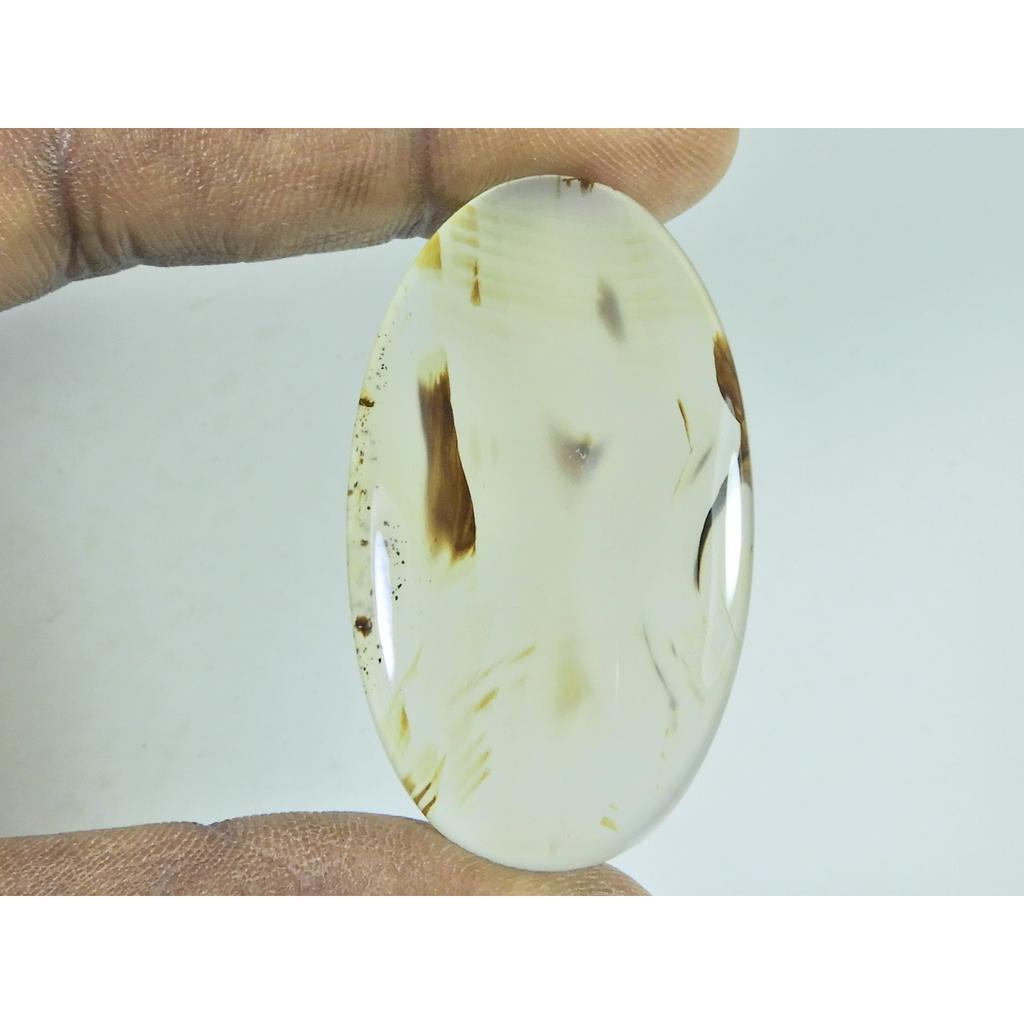 28X49X06MM Natural Montana Agate Oval Shape Cabochon Loose Gemstone 68Cts. B-297