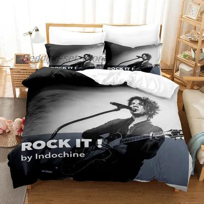 Indochine Rock Bedding Set Single Twin Full Queen King Size Bed Set Aldult Kid Bedroom Duvetcover Sets 3D Print Hip Hop