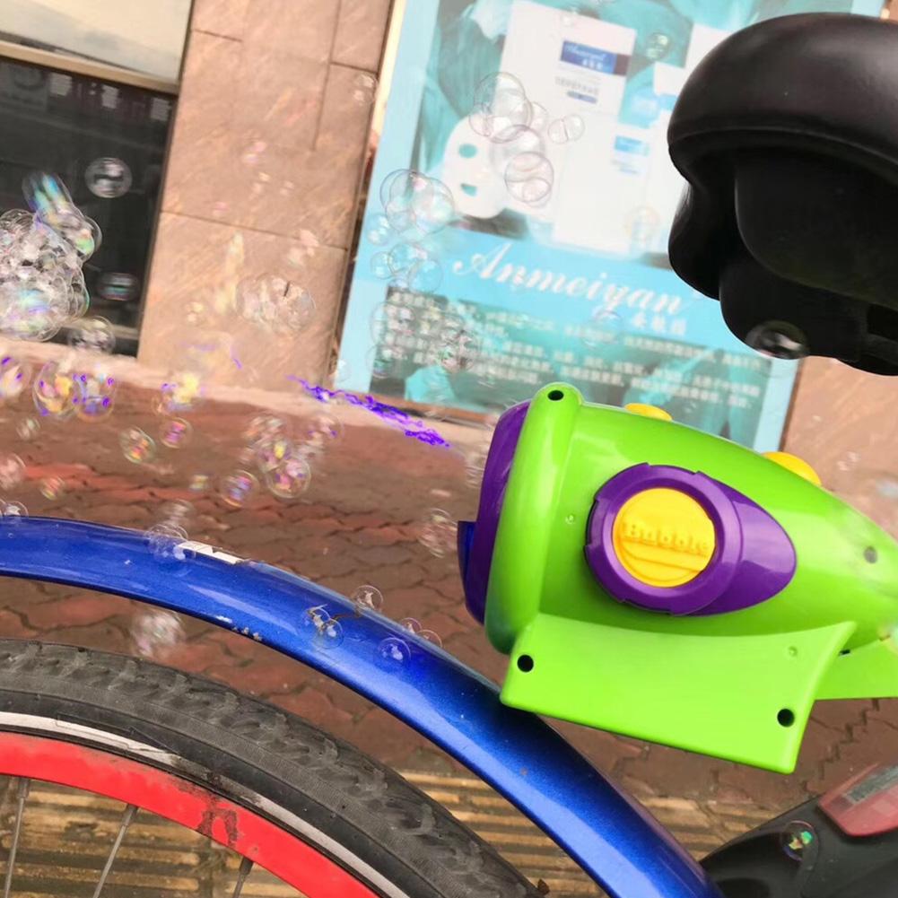 1Pc Bubble Machine Fully Automatic Blowing Electric Soap Bubbles Gun for Bicycle Seat Clip Childrens Outdoor Party Cycling Play