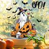 Cartoon, Halloween, Terrifying Pumpkin Ghost, Window Stickers, Festival Decoration, Static Stickers, Party Decoration Stickers, Festival Glass Sticker