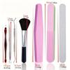 9-piece Professional Manicure Set - Complete Nail Care Kit with Cuticle Pusher,Nail Clippers,Files-Pedicure Tools for Home Salon