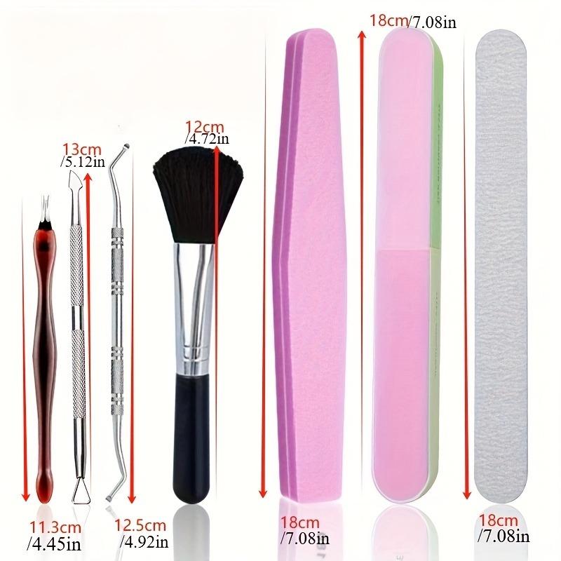 9-piece Professional Manicure Set - Complete Nail Care Kit with Cuticle Pusher,Nail Clippers,Files-Pedicure Tools for Home Salon