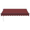 VidaXL Auvent rétractable automatique bordeaux 300x250 cm, auvent, auvent de porte, auvent de jardin, store, auvent de 3310181