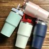 20oz Stainless Steel Thermos Bottle Coffee Mug Car Thermos With Straw Water Bottle Thermo Mug Travel Vacuum