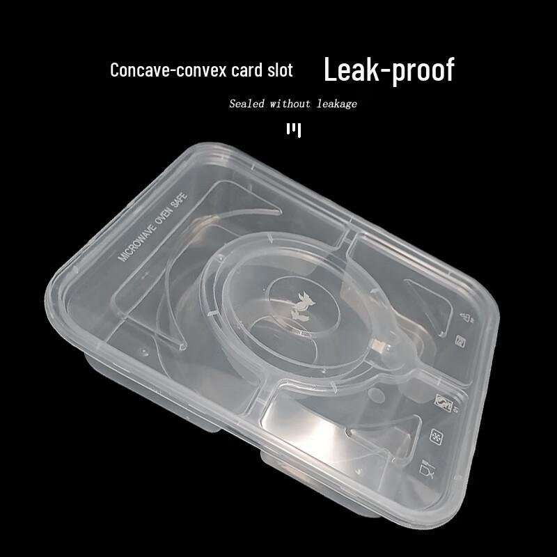 Disposable 4-Compartment Meal Prep Containers with Lids