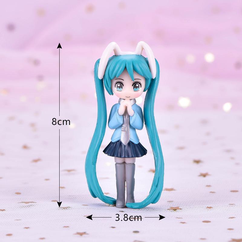 

Украшение красавицы с длинными волосами, девичье сердце, украшение для торта, брелок-подвеска, мультяшный blue