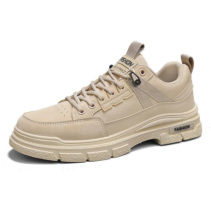 Tooling shoes autumn men's construction site work sports and leisure thick-soled wear-resistant retro low-top labor insurance tide shoes