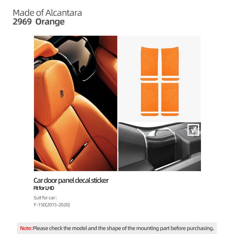 Betterhumz For Ford F-150 SVT Raptor 2015- Made of Alcantara Car Door Panel Auto Interior Trim Stickers Tuning Accessories