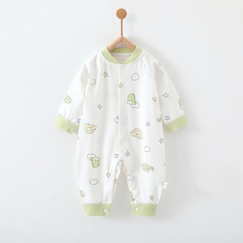 Class A Pure Cotton Long Sleeve Newborn Romper - Boneless Baby Onesie Pajamas