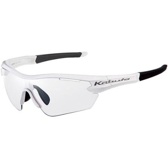 

OGK KABUTO Cycling Sports SunglassesEyewear 101PH (Water-Repellent Clear Photochromic Lenses) White, Sizes ML