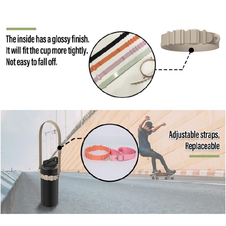 Water Bottle Lanyard Strap Handle Universal Water Bottle Silicone Sling Carrier