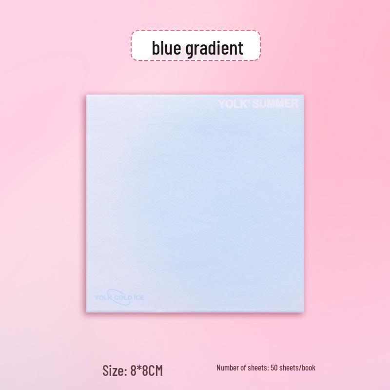 Ins Style Gradient Square Sticky Notes: High-Quality, Multi-Sided, Personalized Memo Reminders for Students and Office Use
