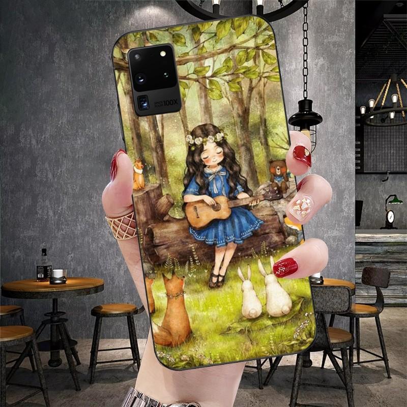 

Чехол для телефона The Diary Of A Forest Girl для Samsung Galaxy S6 S7 S8 S9 S10 S21 S22 Plus Ультрамягкий черный чехол для телефона Galaxy S6