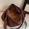 Casual Tote Bag Crossbody Bag Women's Lazy New Large Capacity Simple Underarm Bag Commuting Single Shoulder Bag Suede Leather