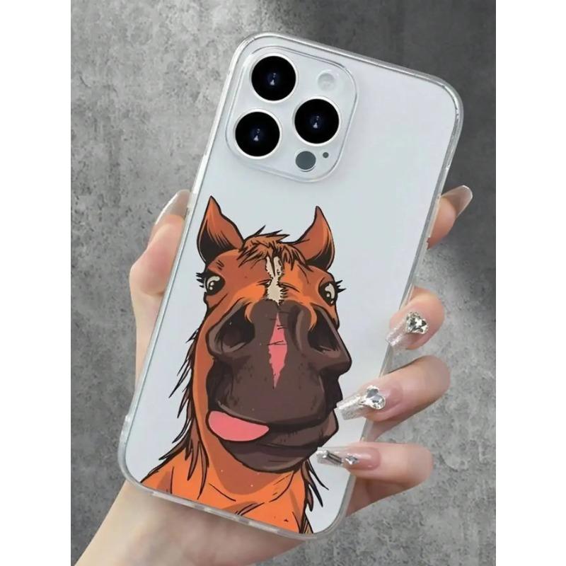 Funny Goofy Horse Face Phone Case For Samsung Galaxy S24 S23 S22 S25 Ultra Plus Shockproof Soft Cover S22+ S23+ S24+ S25+ Shell