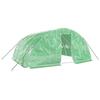 VidaXL Serre avec cadre en acier vert 20 m² 5x4x2,3 m, polytunnel, serre à cadre froid, serre pour tomate, serre de jardin, 3188083