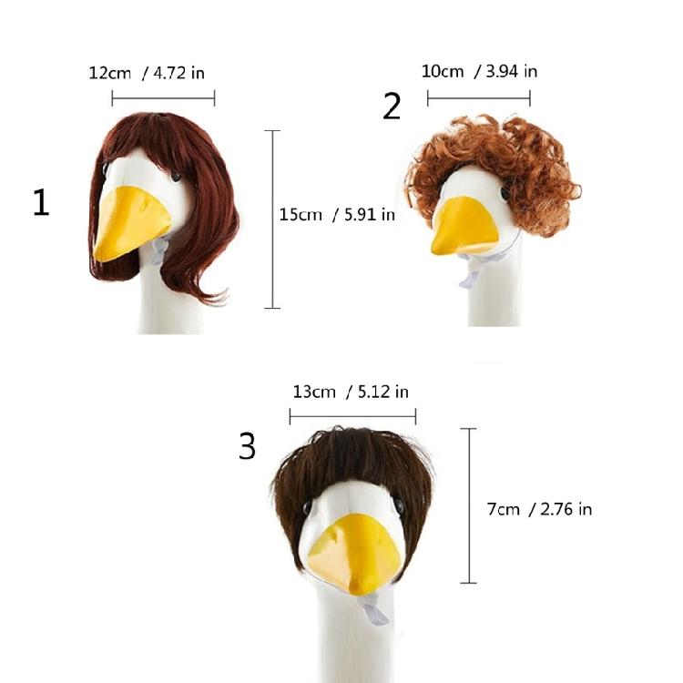Unerhört lustige Gänse Perücken Haustiere Foto Requisiten Feiertags Haustierkostüm Perfekt für Rasen Gänse Dekorationen und zum Verleihen von Charakter an Haustieroutfits