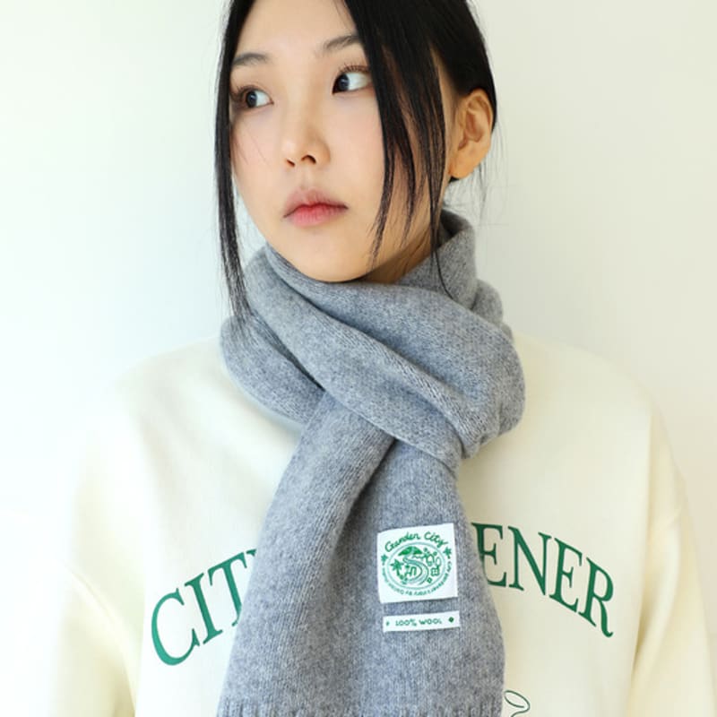 

GOCORI GARDEN CITY WOOL MUFFLER - GRAY Muffler FREE