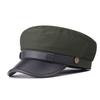 Gorra Plana de Algodón de Corte Casual Octogonal Sombrero Plano Retro para Mujer