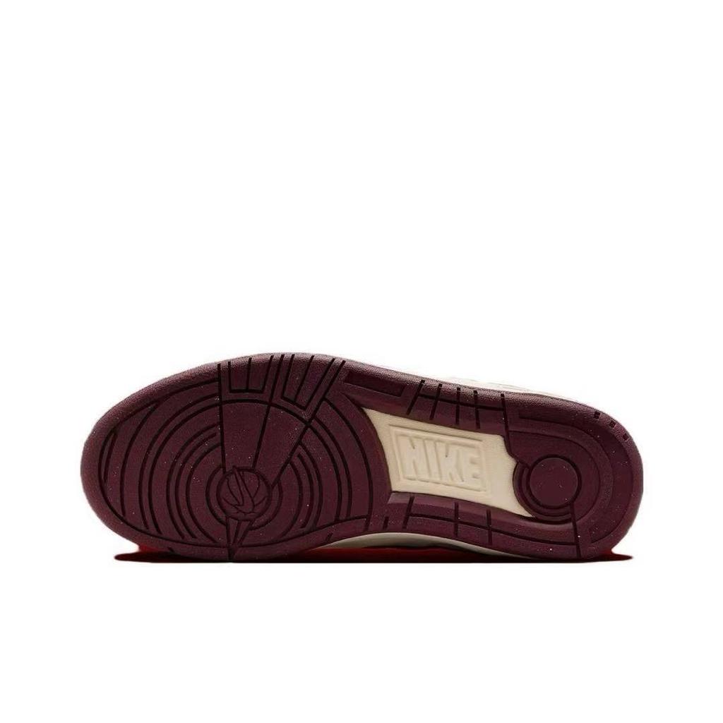 Nike Full Force Floating Years Like Water Cushioning, Wear Resistant Low Top Skateboard Shoes Unisex White Red FZ4629-100(Team858-)