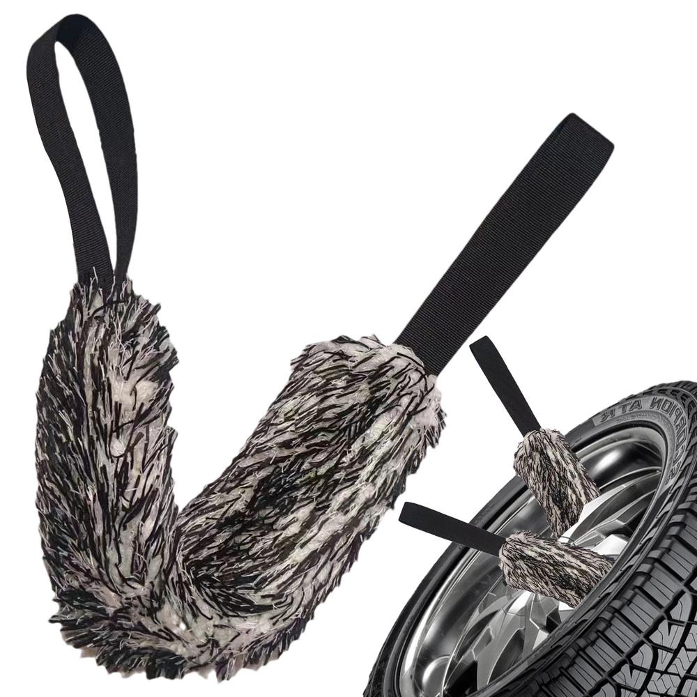 

Щетка для мытья колес автомобиля, угловое плюшевое полотенце для сушки автомобиля, портативная двухсторонняя щетка для чистки колесных дисков с длинным ремешком для дома чёрный