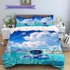 ASTRO BOT Pattern Bedding,Quilt Set Quilt Cover Pillowcase Home Birthday Gift (1 * Duvet Cover + 2 * Pillowcase, Without Core)