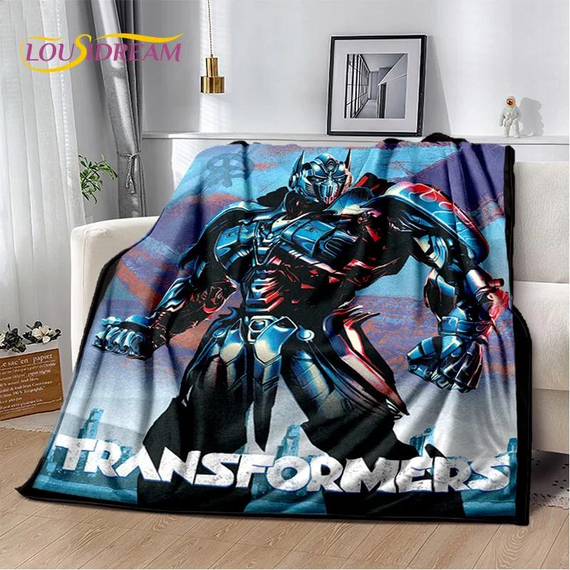 HD Cartoon T-Transformers  Autobots 3D Soft Blankets,Keep Warm Throw Blanket for Picnic Beds Sofa Home Bedroom Gifts Kids Hiking