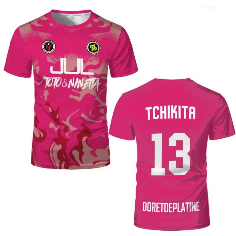 Summer 3D Print T-shirts Jersey Youth Breathable Quick Dry Training Football T-shirt Men Fashion Sports Tees