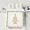 3-piece Christmas themed Christmas tree pattern print (1 duvet cover+2 pillowcases, no core) soft and comfortable bedding set