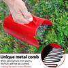 1 buc. Culegător de fructe de pădure din plastic roșu pentru afine/păducel/mure/afine roșii cu pieptene metalic