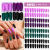 96pcs Coffin Ballet Full Cover Nail Tips Mix Color Fake Nials New Press on Nails  Woman DIY Nail Art