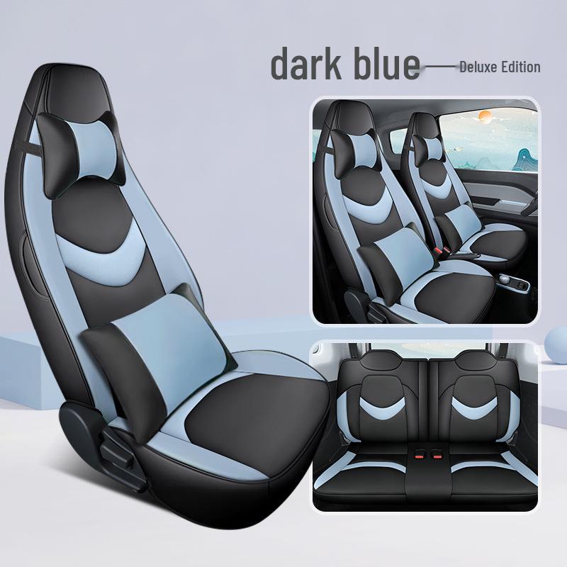 All-Season Chery QQ Ice Cream Car Seat Covers: Full Coverage Waffle Cone Milkshake Design