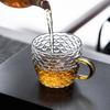 Hey LiLac 100ml Fish Scale Pattern Lead-free Borosilicate Heat-Resistant Glass Handle Cup