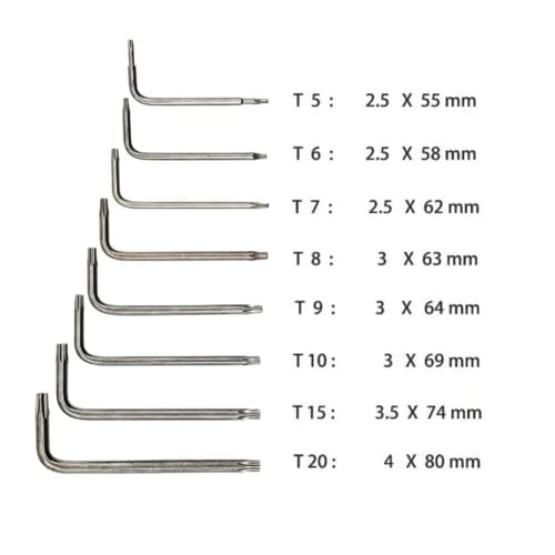 Torx Schraubendreher Sternförmiger Schraubendreher T6 T8 T10 Präzision Sechslobus Kompatibel mit Manipulationssicheren Schrauben Spezialwerkzeug Sternförmiger Schraubendreher Satz von